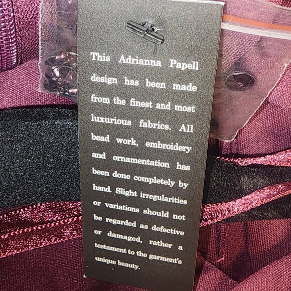 Adrianna Papell Embellished Flutter-Sleeve A-Line Dress Size 20W - Picture 5 of 5